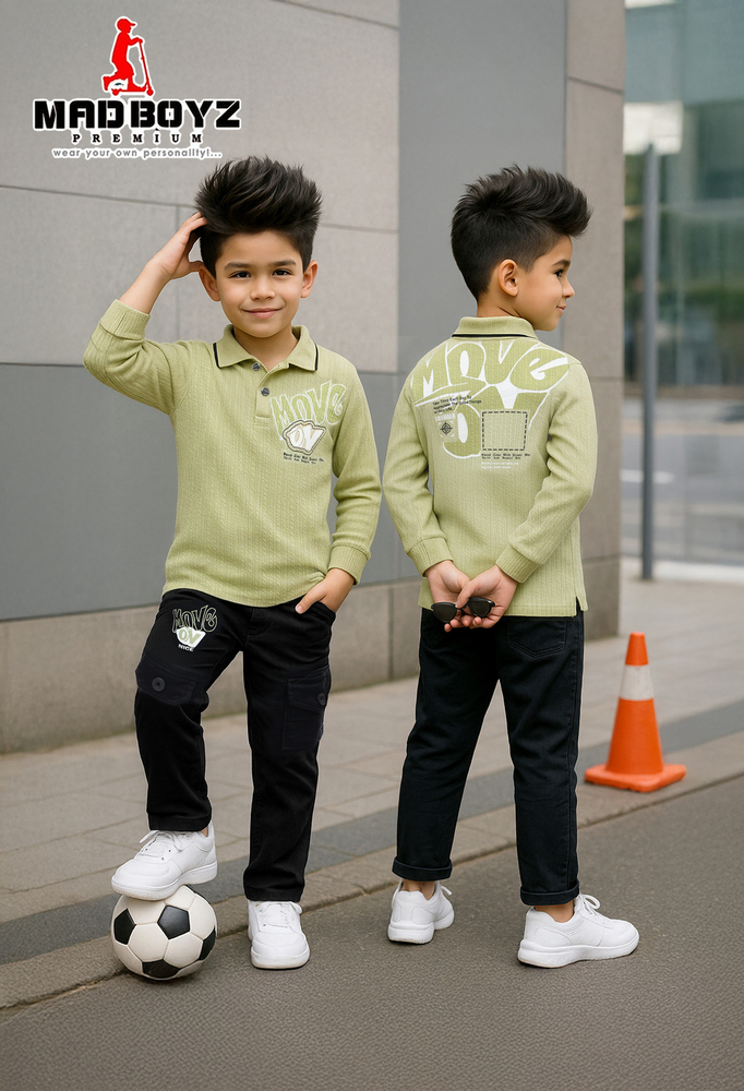 Kids Collar T Shirt With Pant - Age Group: 1-2 Year