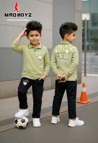 Kids Collar T Shirt With Pant - Age Group: 1-2 Year
