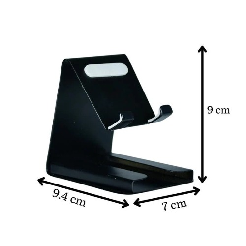(SS-252) White Padded Metal Phone Stand with Card Holder