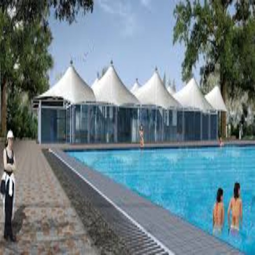 tensile swimming pool membrane structure