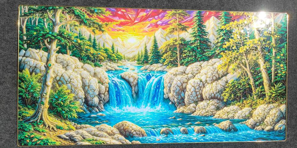 natural waterfall photo frame