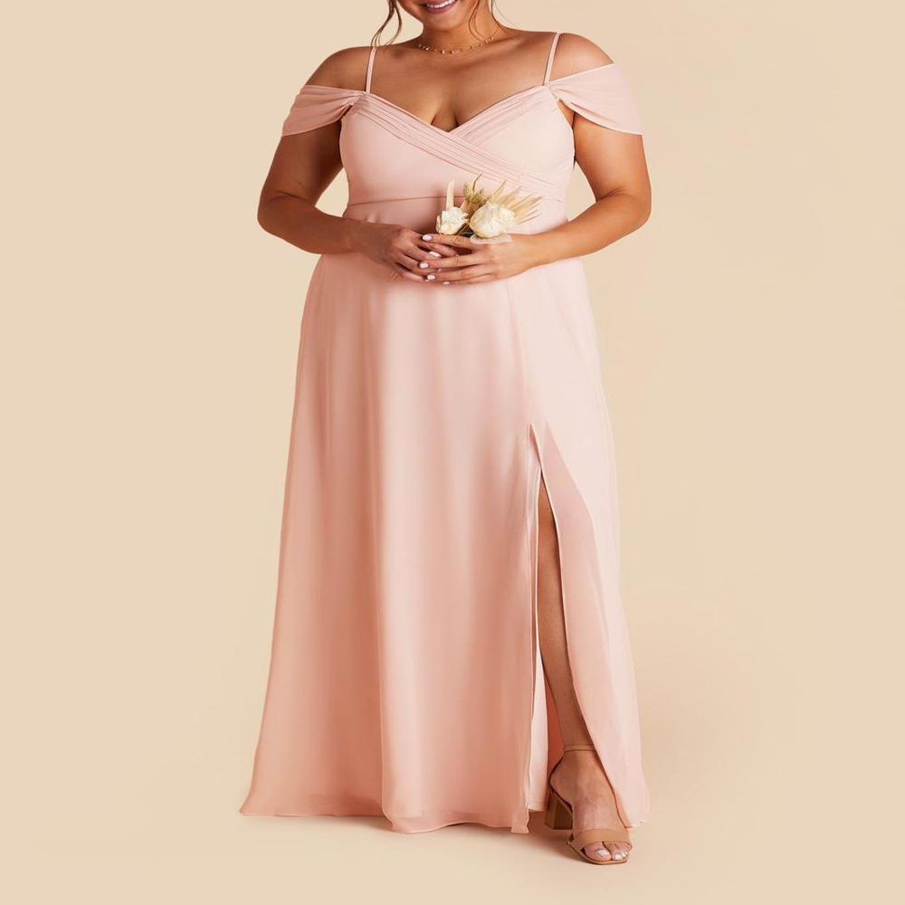 Export surplus Womens Elegant OffShoulder Chiffon Maxi Dress