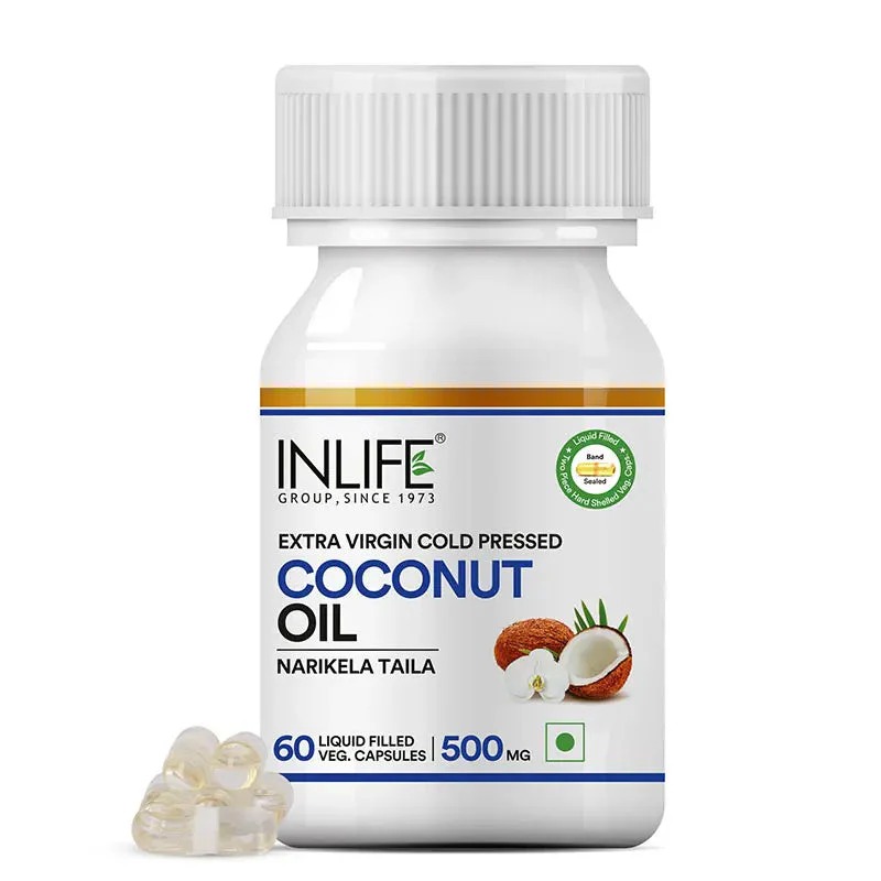 Inlife Coconut Oil | 60 Veg. Capsules