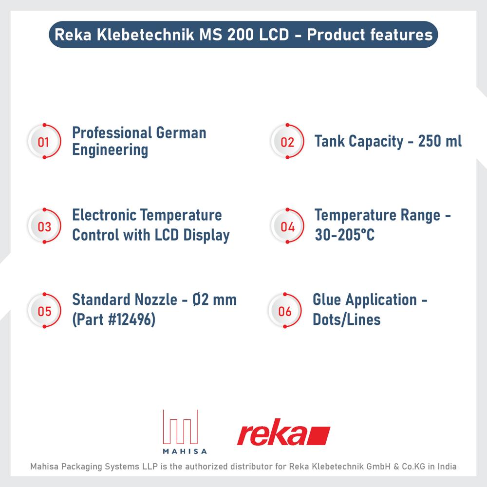 Reka Klebetechnik - MS 200 LCD - Mechanical Industrial Hot-melt Glue Gun
