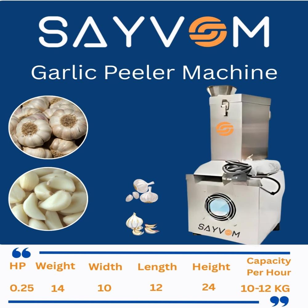 0.25 Hp Garlic Peeling Machine - Capacity: 10-12 Kg