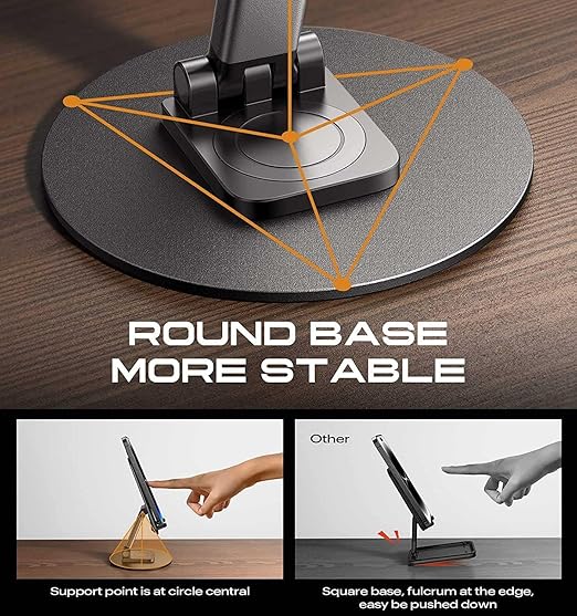 Black Foldable Mobile Stand Holder 360-degree Movable (SS-254)