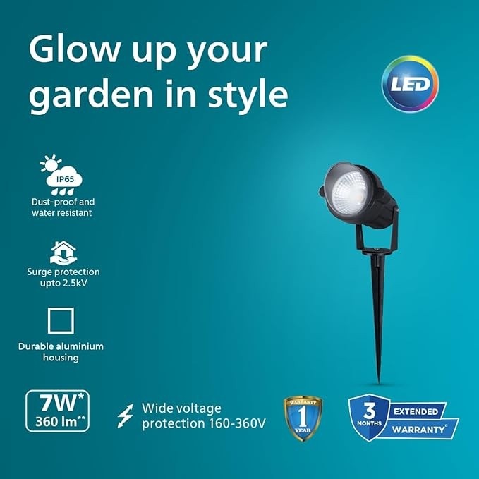 PHILIPS 7W Garden Spike AMBER