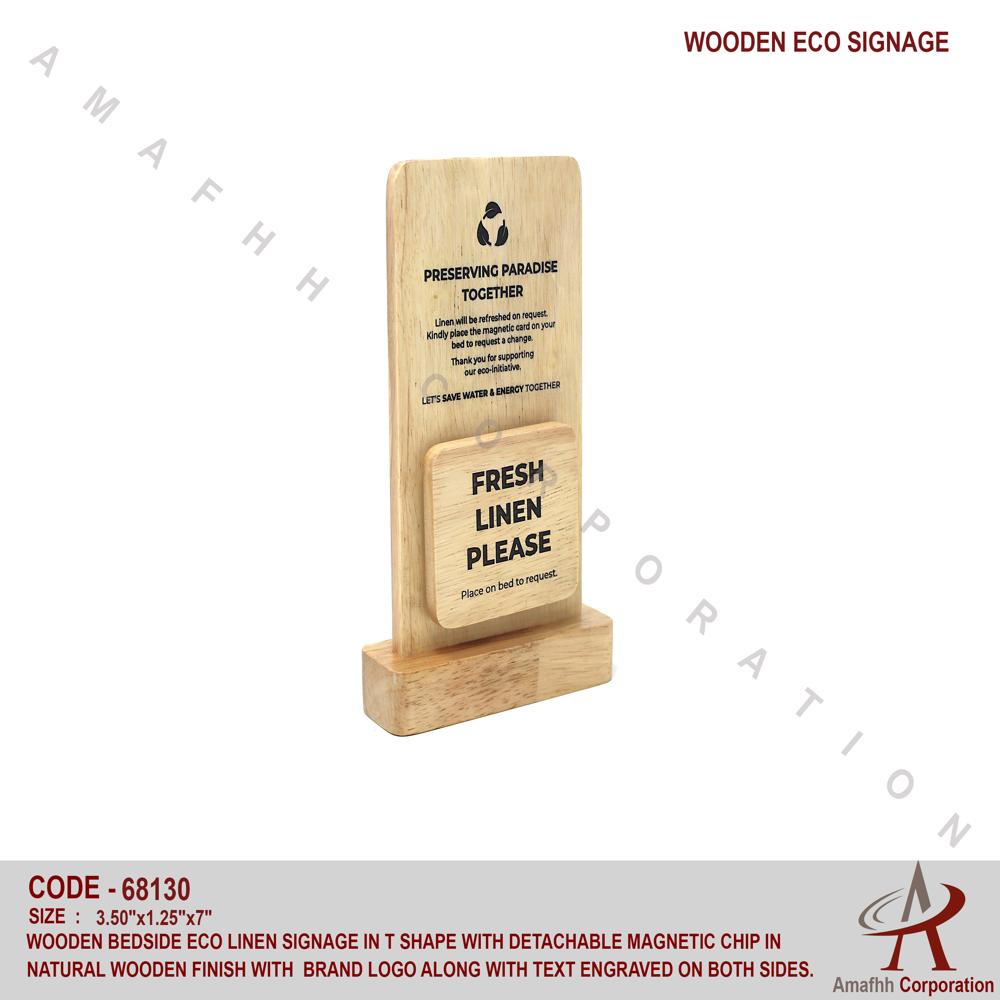 Wooden Signage - Shape: T Shape