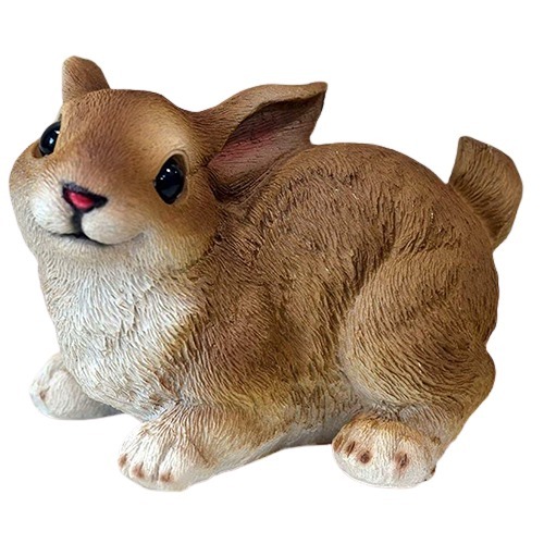 Rabbit Sitting Left Resin