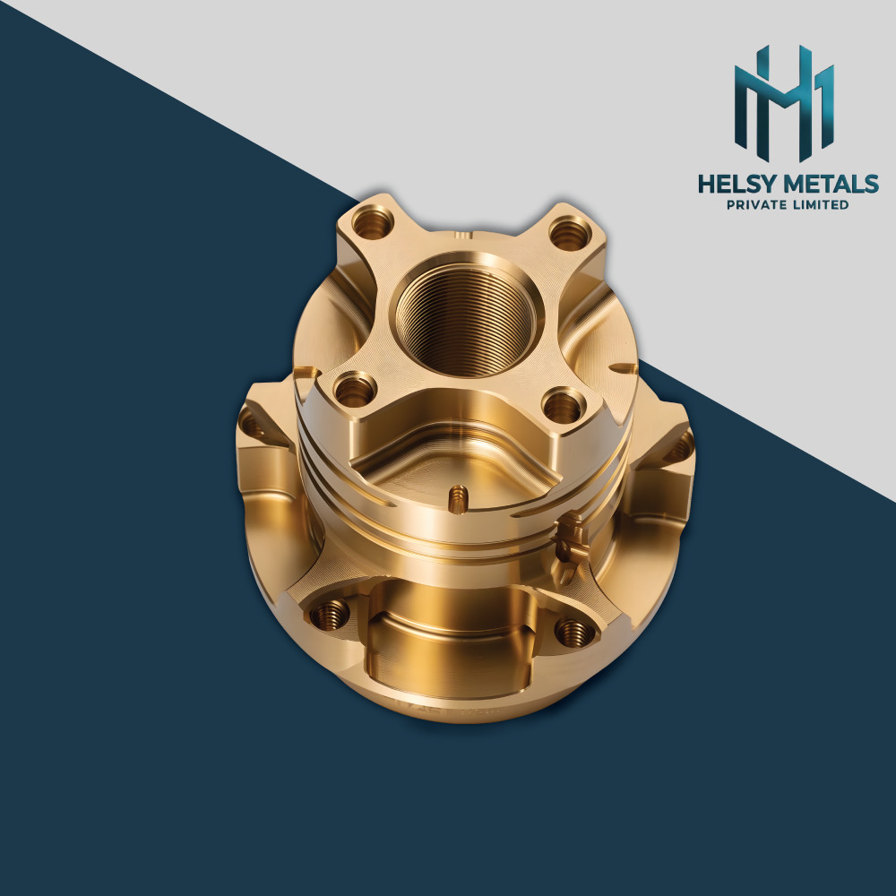 H-V886 VMC Machined Brass Valve Body  Threaded Brass Housing