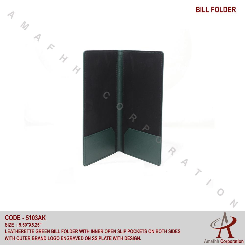 Leatherette Bill Folder - Usage: Hotel