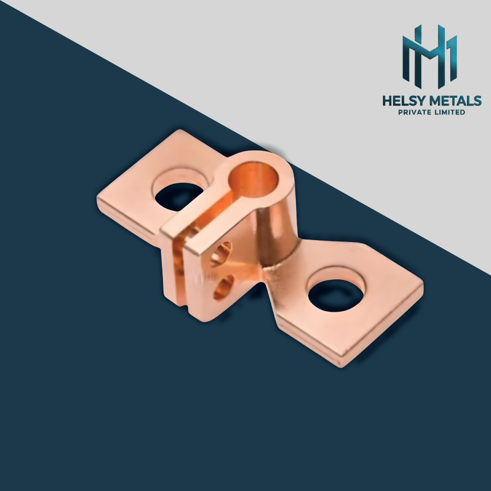 H-V906 Precision CNC Machined Copper Terminal Clamp  Electrical Copper Connector
