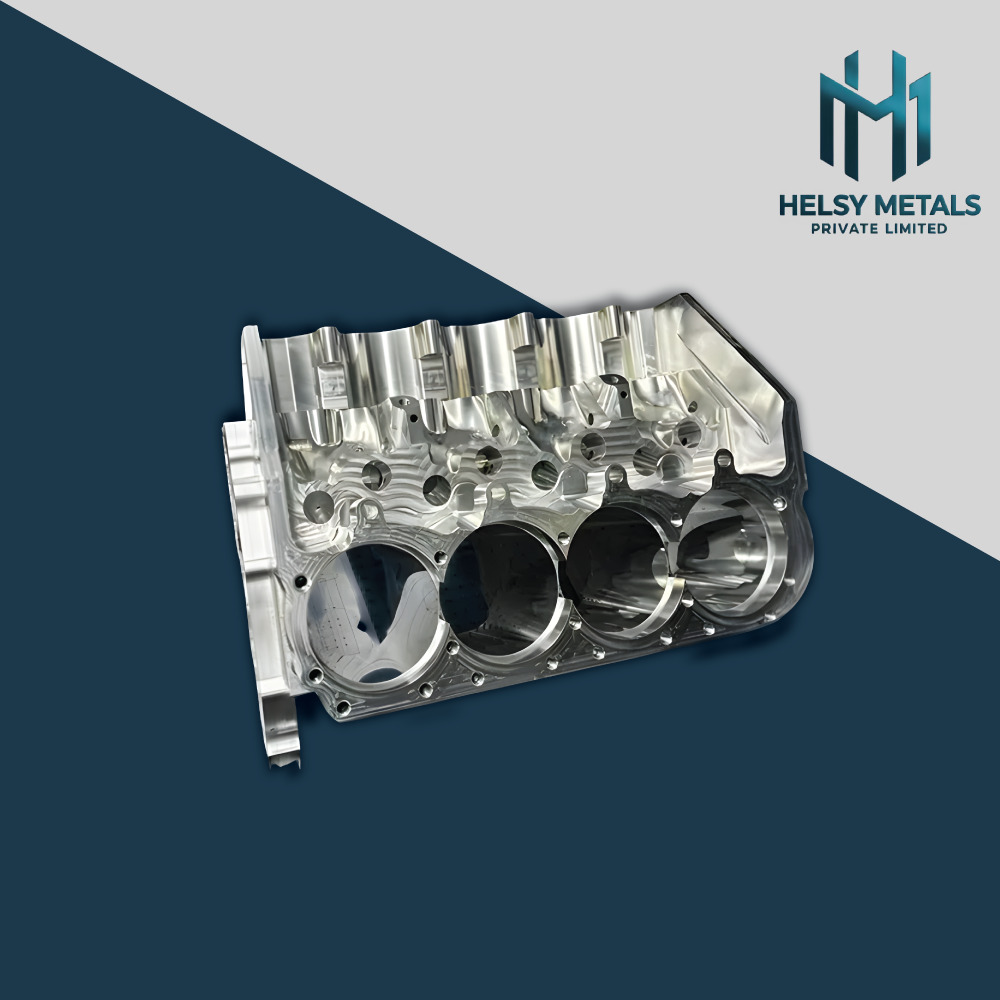 H-V908 High Precision VMC Machined Aluminum Engine Block  Industrial Housing