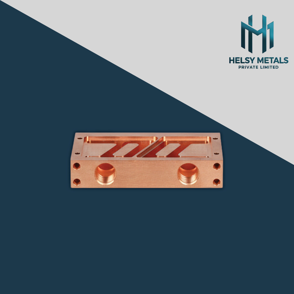 H-V909 High Precision VMC Machined Copper Manifold  Copper Block