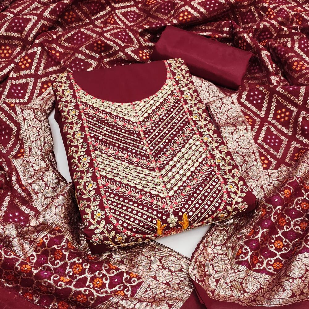 Dress Material Suits - Bust Size: 44 Inch (In)