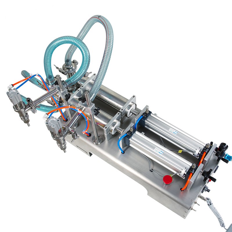 Double nozzle semi automatic filling machine