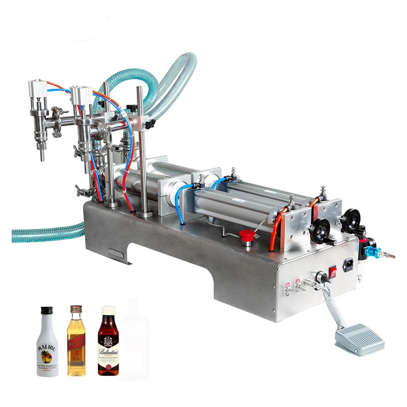 Double nozzle semi automatic filling machine