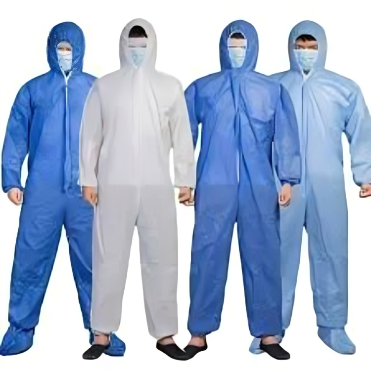 Disposable Coverall Suit - Polypropylene Fabric, White Color, Unisex Fit | Lightweight Design, Dust Resistant, Anti-static, Water Proof