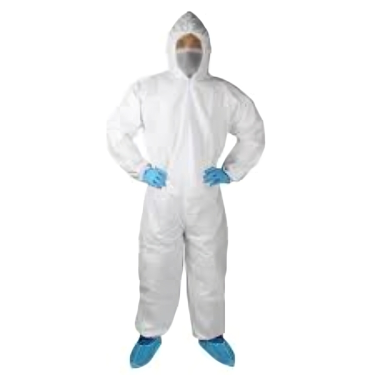 Disposable Coverall Suit - Polypropylene Fabric, White Color, Unisex Fit | Lightweight Design, Dust Resistant, Anti-static, Water Proof