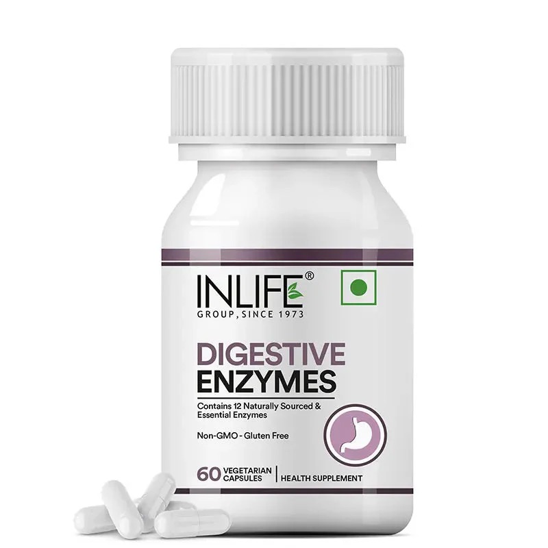 Inlife Digestive Enzymes 60 Veg. Capsules - Best Before: 26 Months