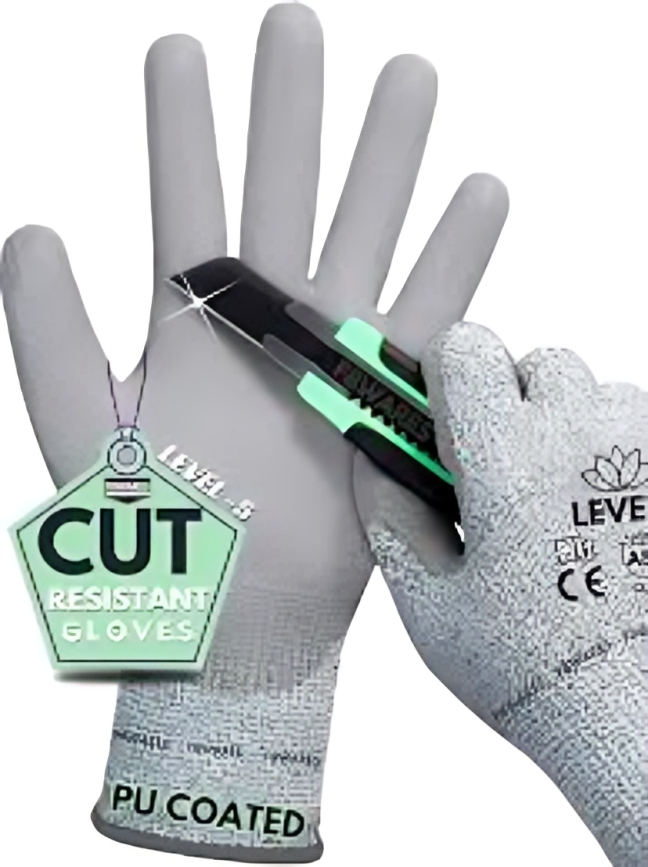 Fire Resistant Safety Gloves - Latex/rubber Material, Long Length, Black Color | Comfortable Fit With Sweat Absorbent Lining, Reusable, Waterproof