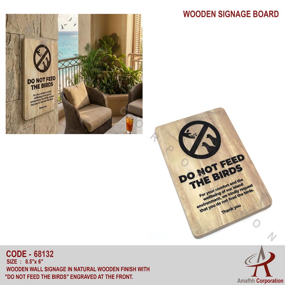 WOODEN SIGNAGE BOARD