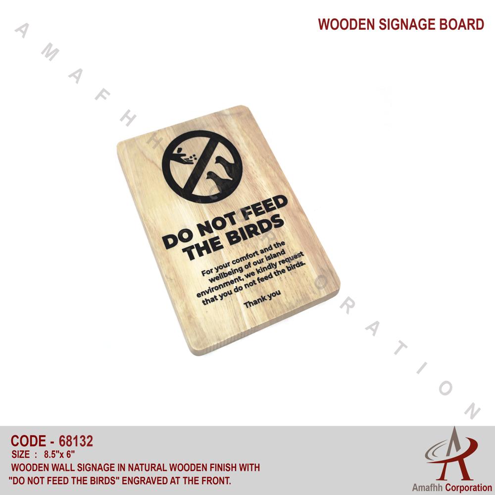 WOODEN SIGNAGE BOARD