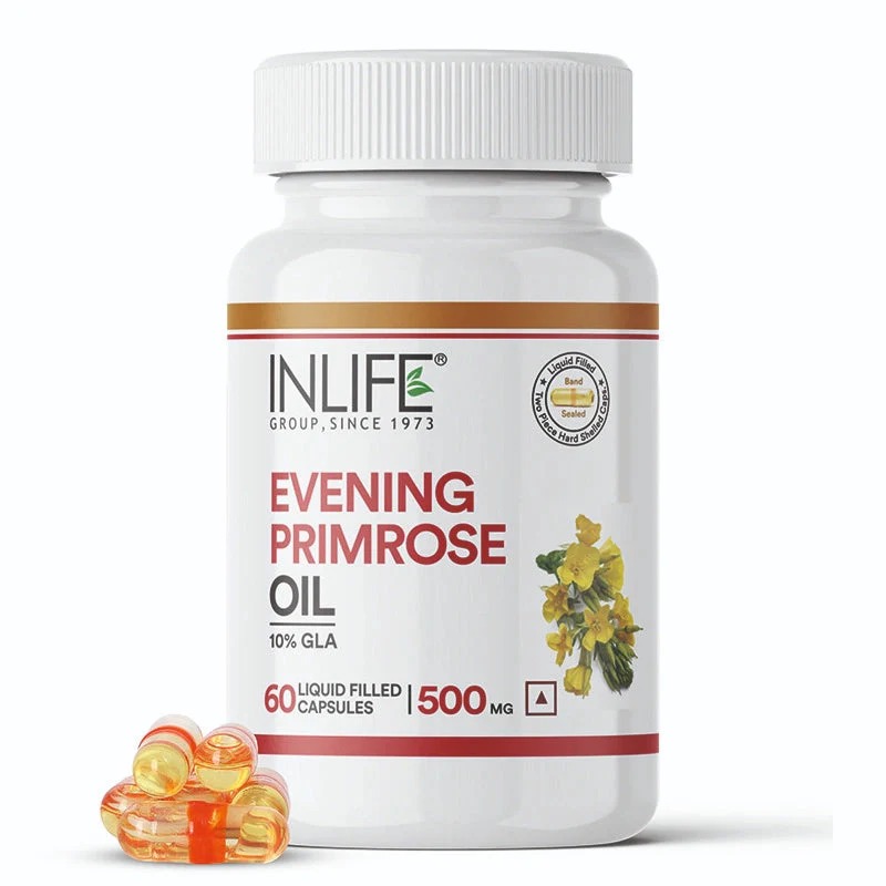 Inlife Evening Primrose Oil 60 Capsules - Best Before: 26 Months