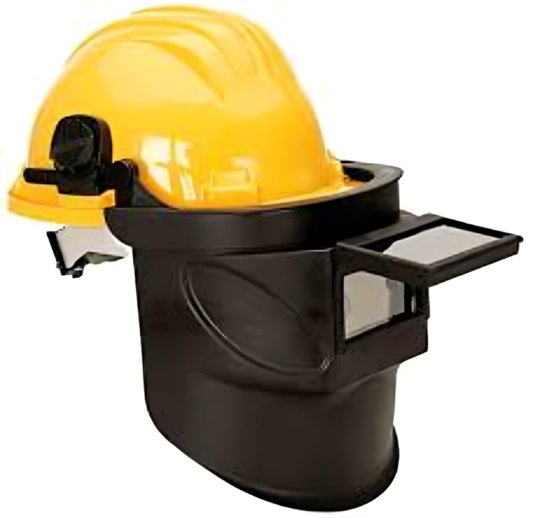 Welding Face Shield - Fiberglass Reinforced Plastic, Black Shape Glass, Adjustable Fit | Unisex, Reusable, Waterproof, Scratch Resistant