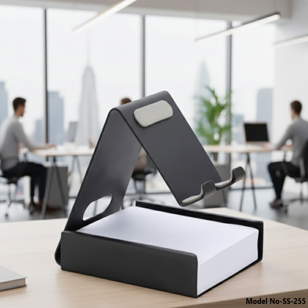Metal Mobile Stand With Writing Pad (ss-255) - Dimension (l*w*h): 12 * 7 * 14  Centimeter (cm)
