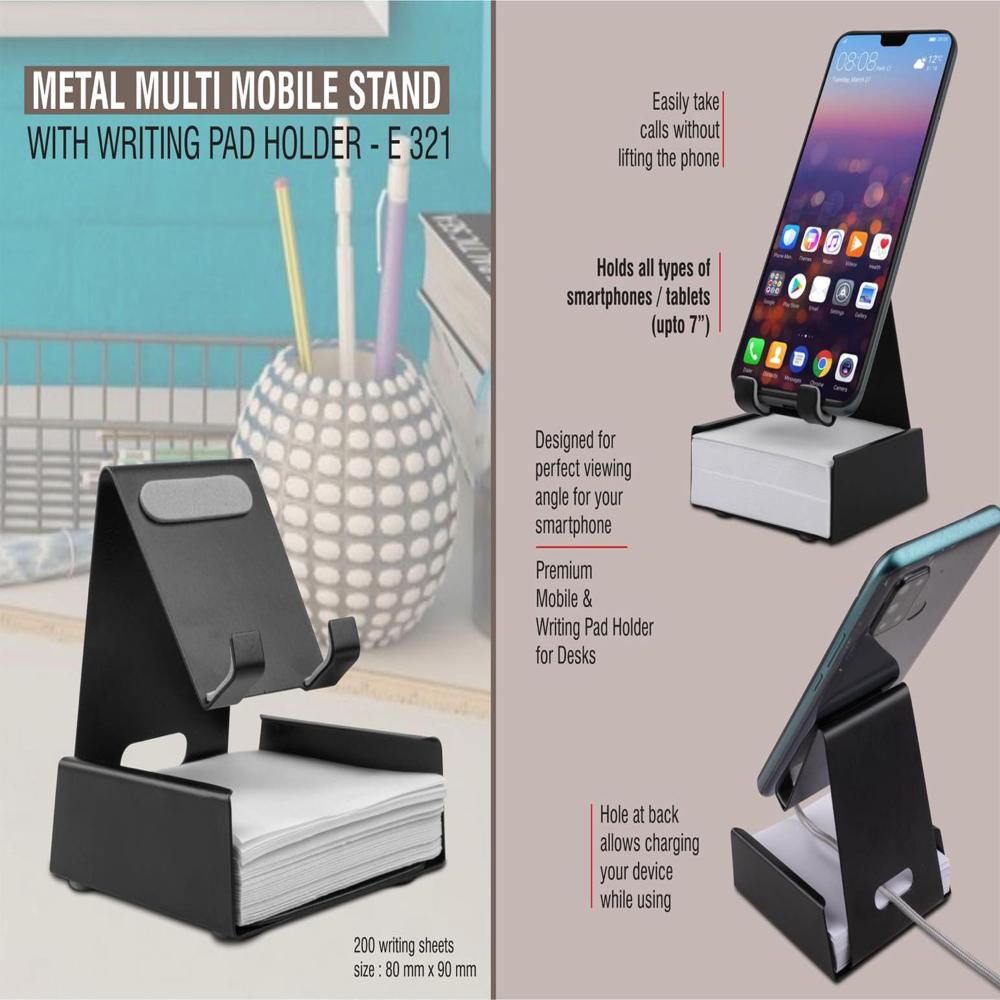 Metal Mobile Stand With Writing Pad (SS-255)
