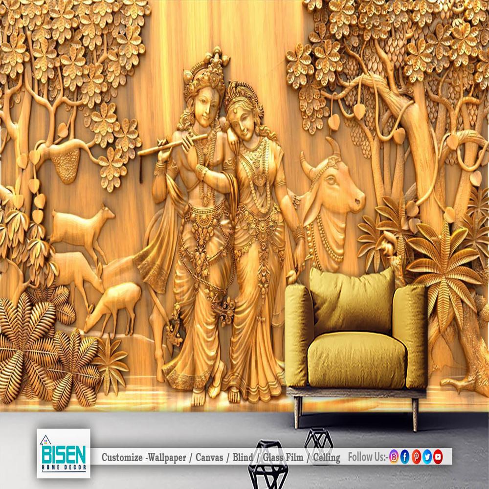 Radha Krishna 3D wallpaper