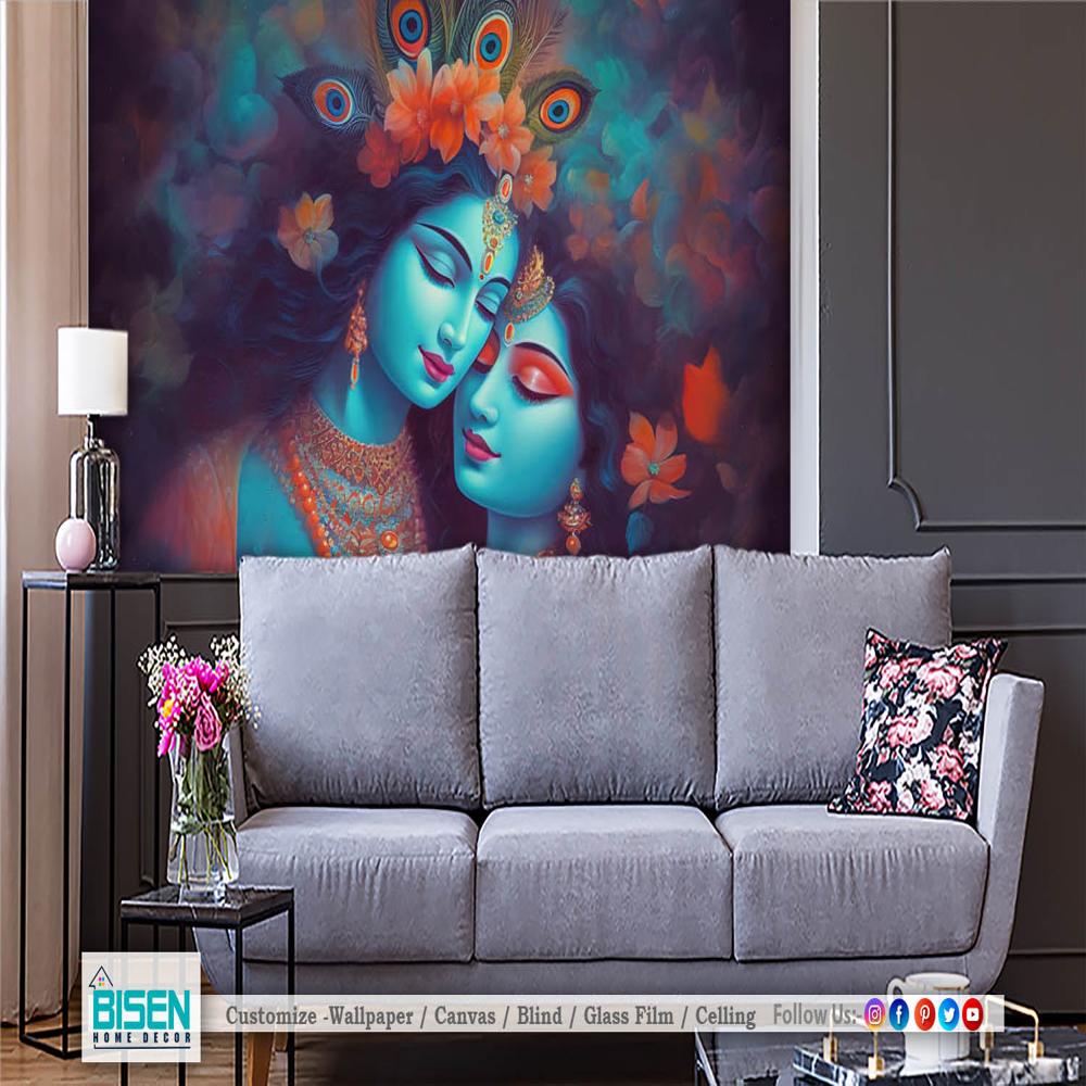 Radha Krishna 3D wallpaper
