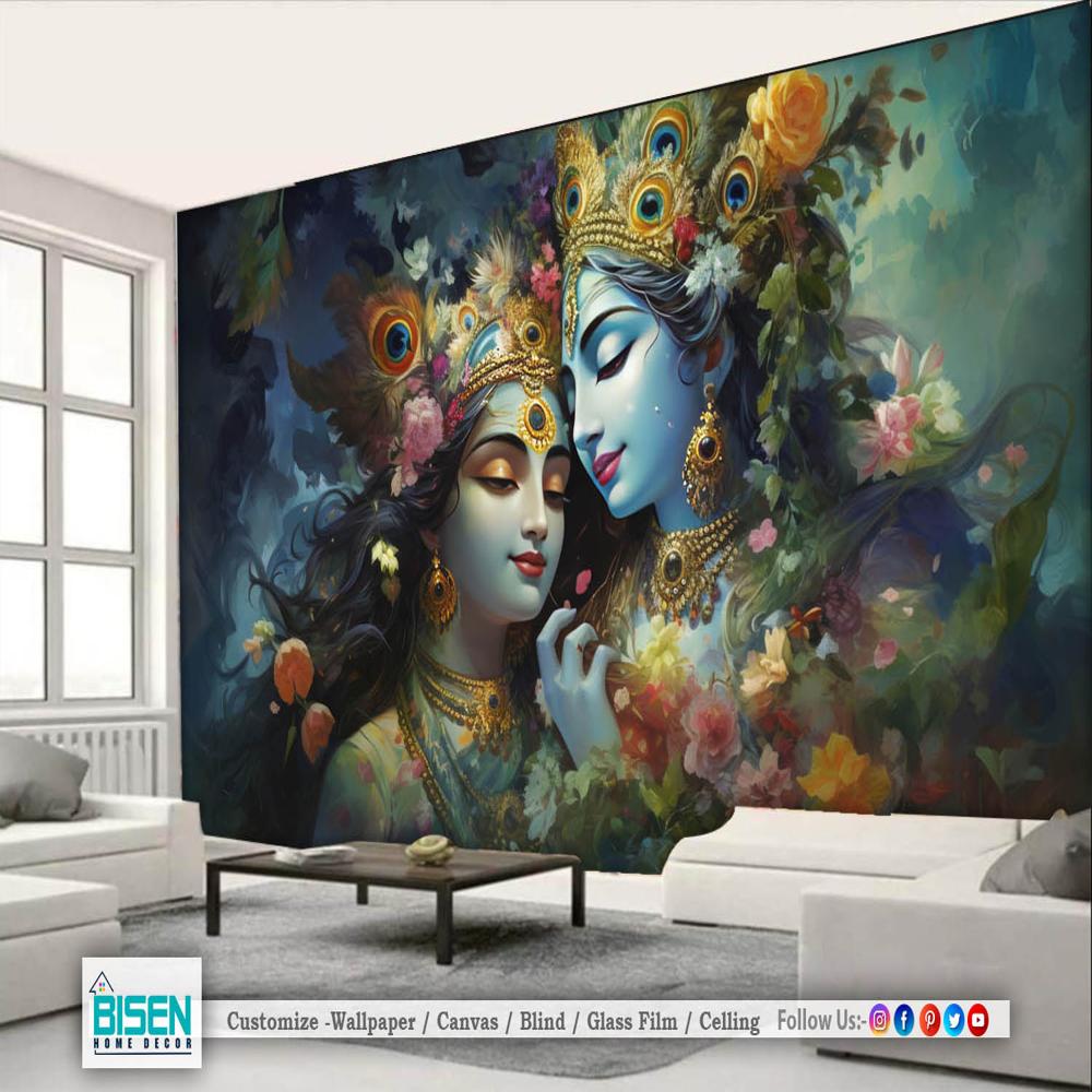 Radha Krishna 3D wallpaper