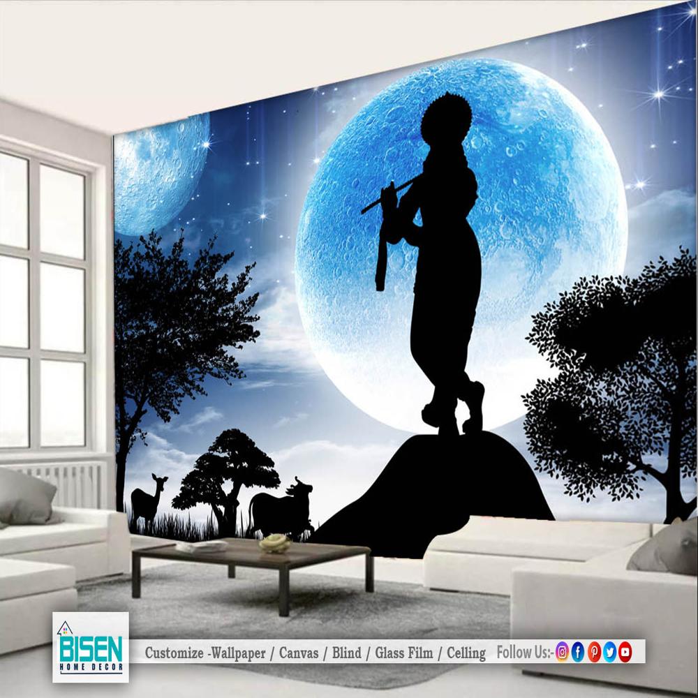 Radha Krishna wall mural