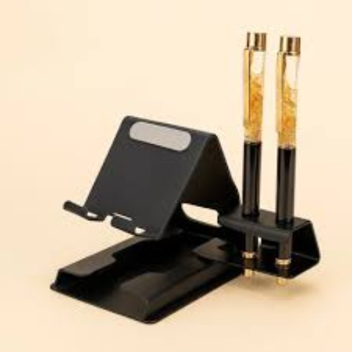 Metal Mobile Stand with Double pen holder (SS-256)
