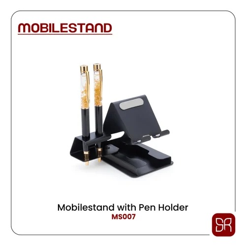 Metal Mobile Stand with Double pen holder (SS-256)