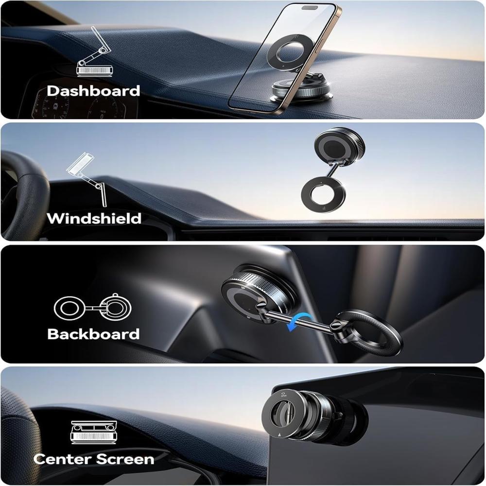 360 Adjustable Magnetic Vacuum Phone Holder Stand Foldable (SS-257)