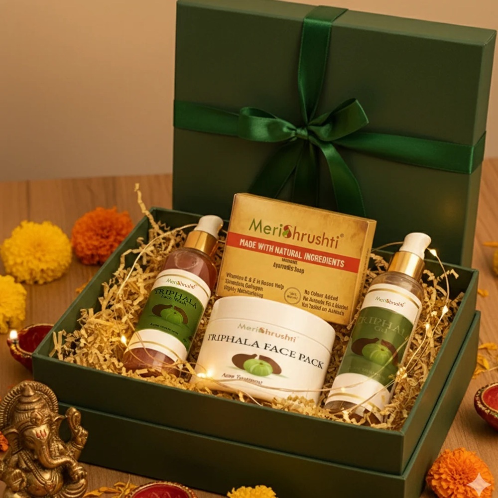 Meri Shrushti Triphala Acne Defence Pack of 3 With Free Natural Soap