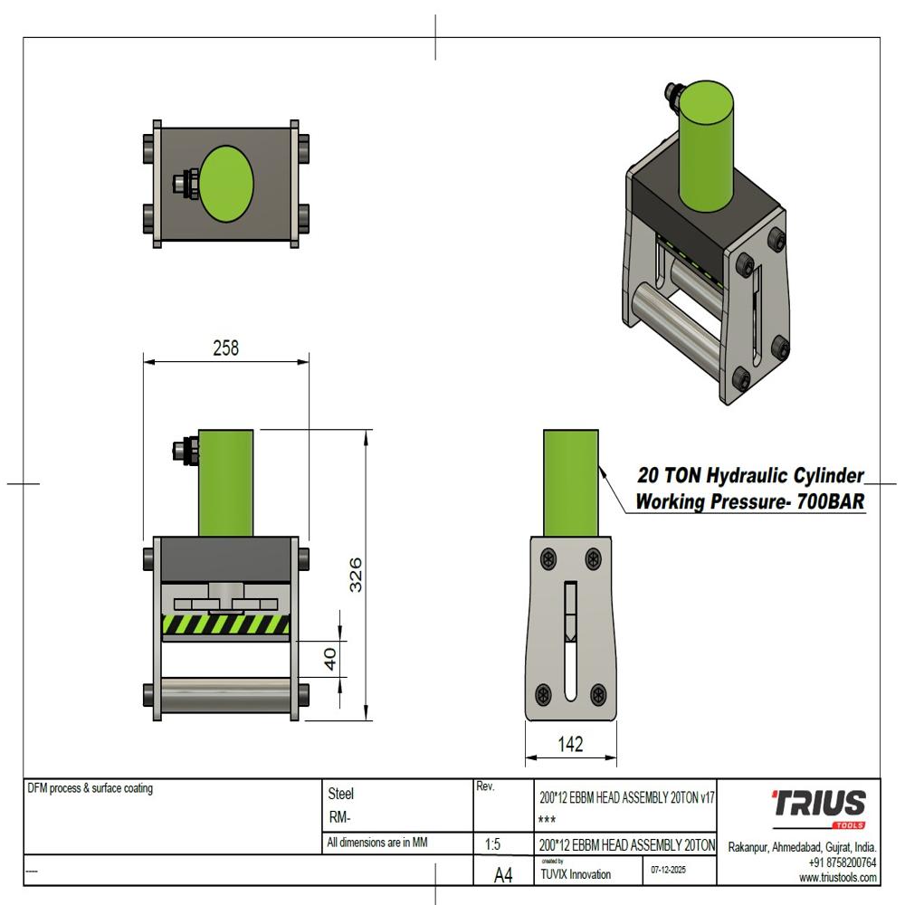 Busbar Bending Machine - Bending Angle: 90