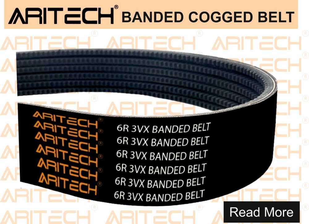 Banded cogged belt