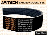 Banded cogged belt