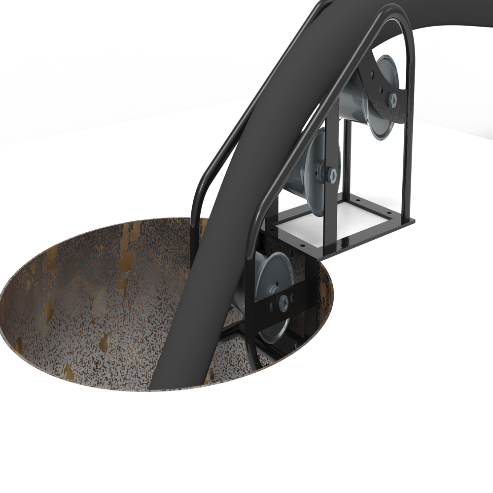 Manhole Cable Roller - Color: Black + Grey