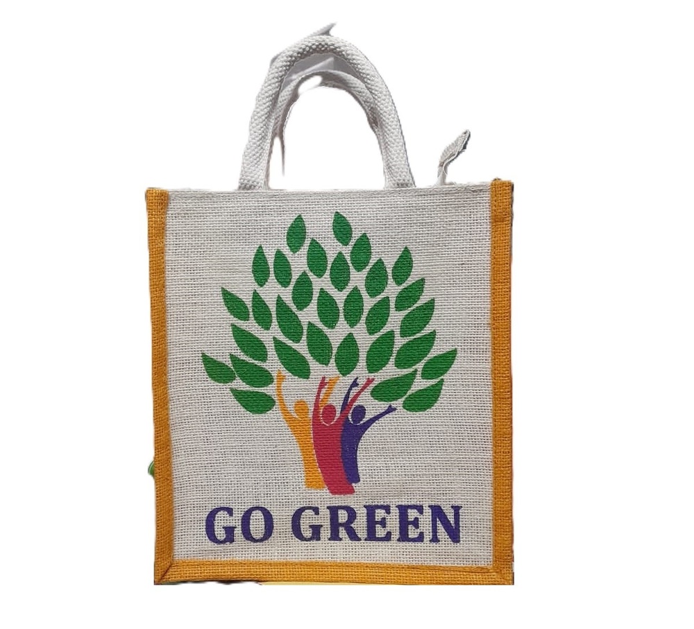 Go Green Yellow Jute Bag