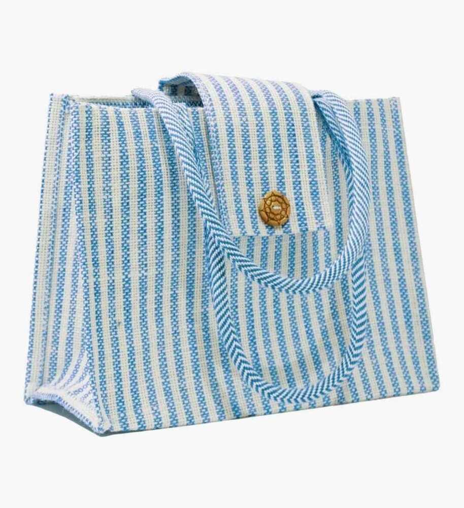 Blue Color Hand Jute Bag