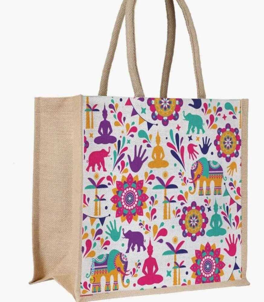 Multi Color Printed Jute Bag
