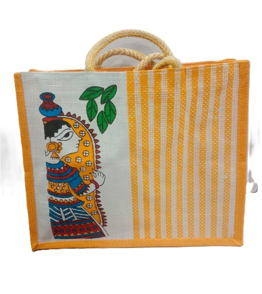 Adibashi Print Jute Hand Bag