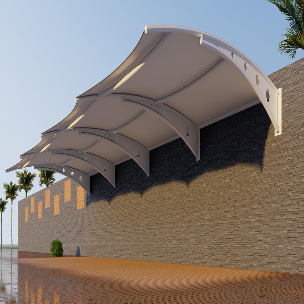 Wall mounted Cantiliver PorticoTensile Structure
