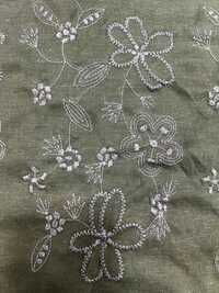 100% Linen Embroidered Cotton Jacquard - Color: Multiple