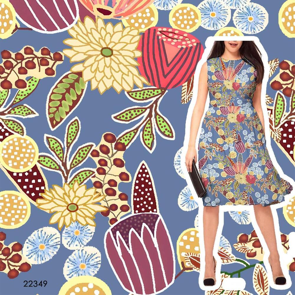 Digital Printed Polyester Dress Fabric